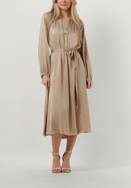Bruine SUMMUM Midi jurk DRESS SILKY SATIN - large