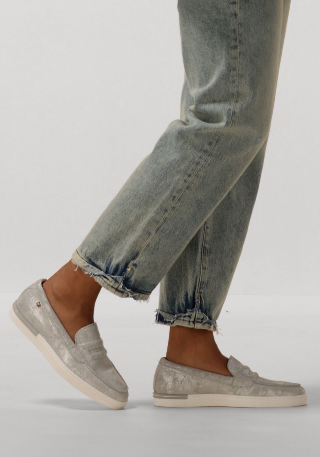 Zilveren FLORIS VAN BOMMEL Loafers SFW-40046 - large