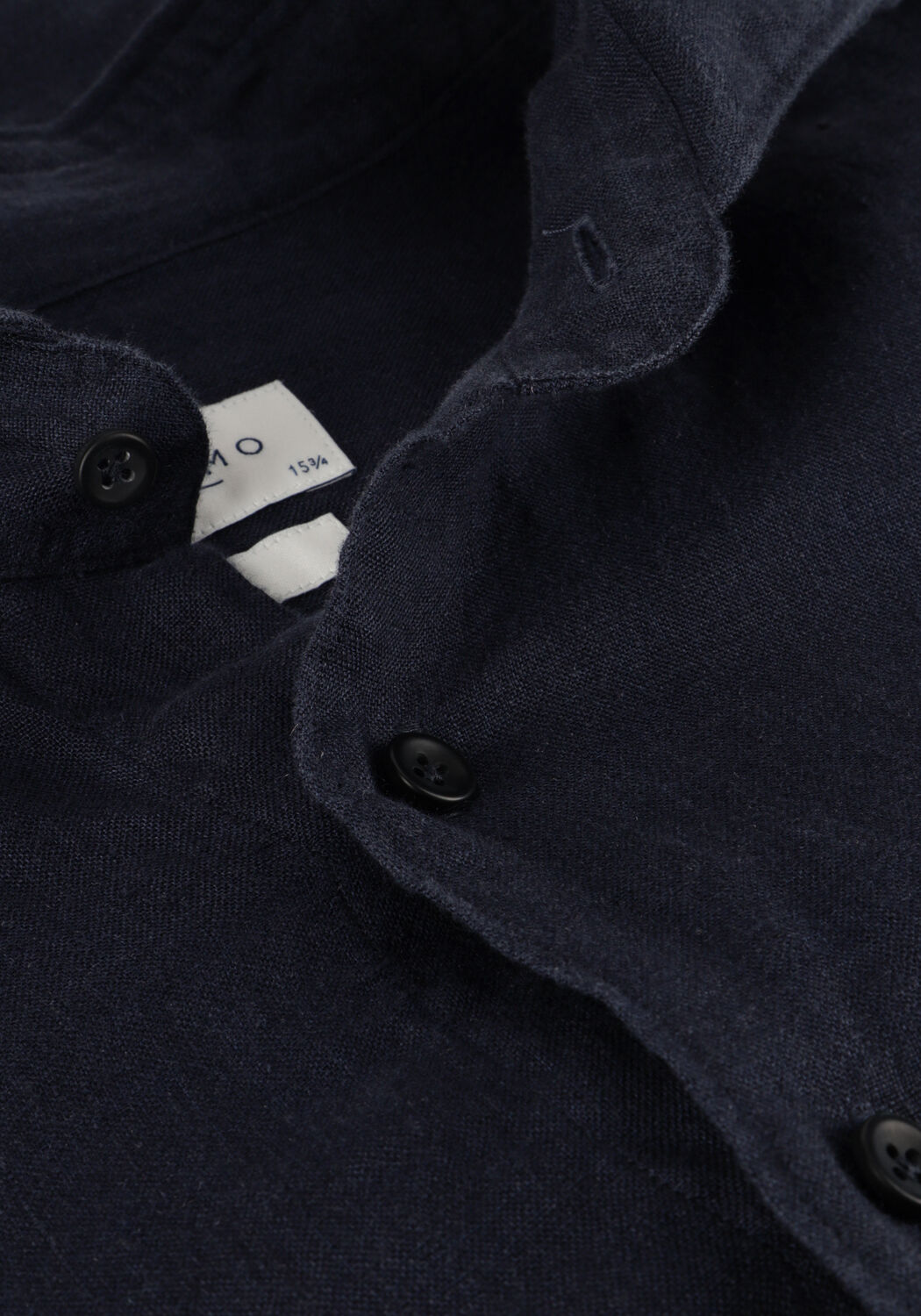 Donkerblauwe PROFUOMO Klassiek overhemd SHIRT X-CUTAWAY LINEN - large