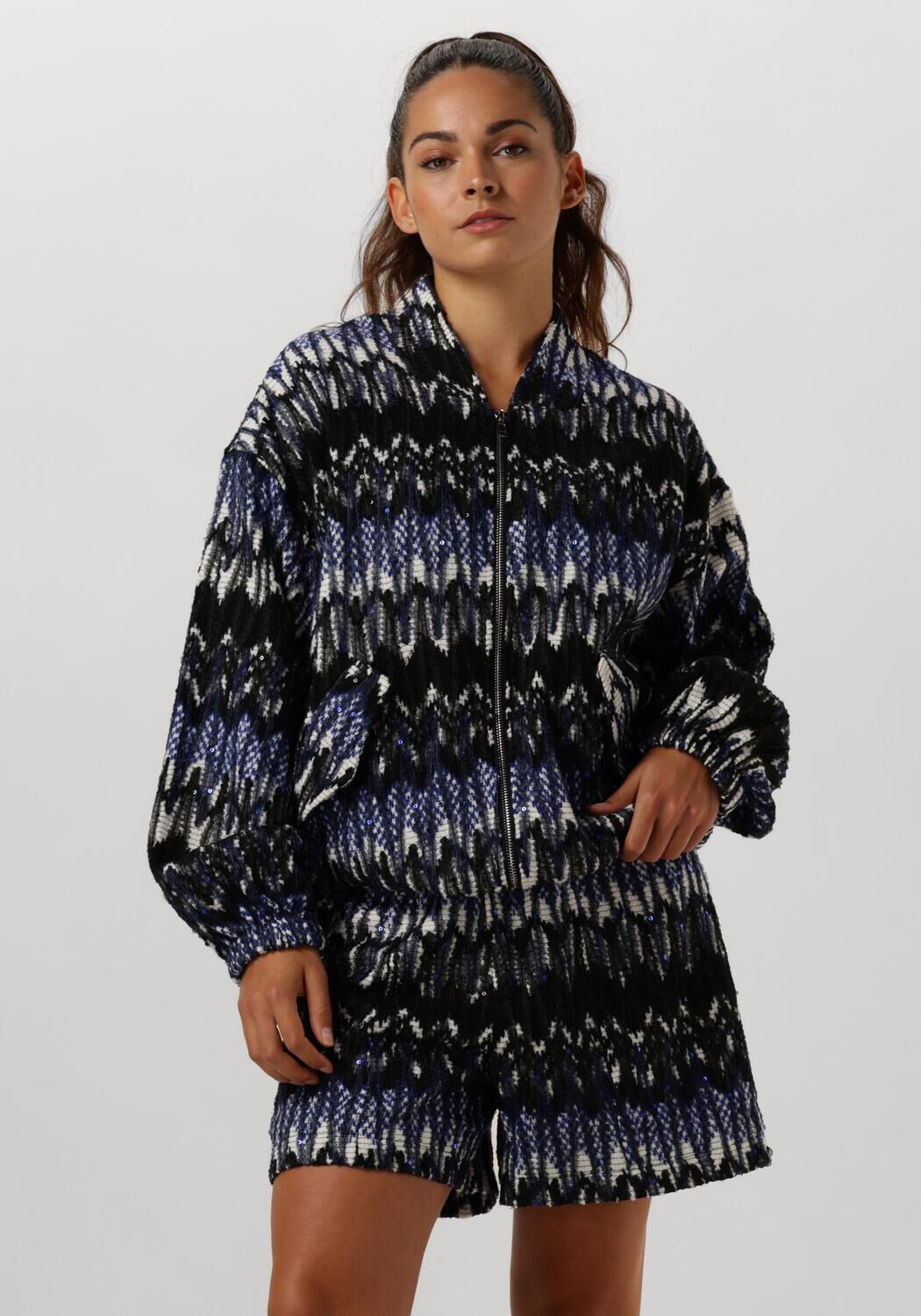 Amaya Amsterdam Jack Dames Sky Bomber, Maat: M, Kleur: Blauw