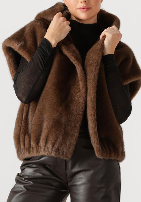 Bruine STUDIO AR Faux fur jas OLENA - large