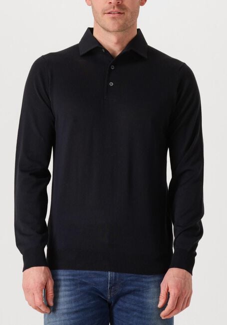 Blauwe FILIPPO DE LAURENTIIS Trui POLO ML PARAMONTURA R.MERINO - large