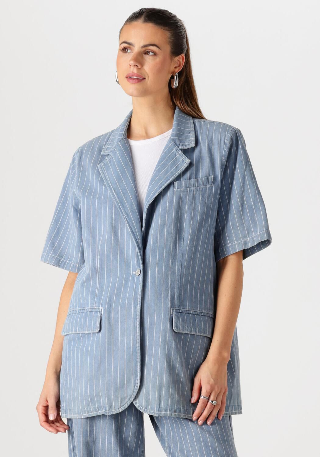 Second Female Gilet Dames Layne Ss Blazer, Maat: L, Kleur: Blauw afbeelding 1