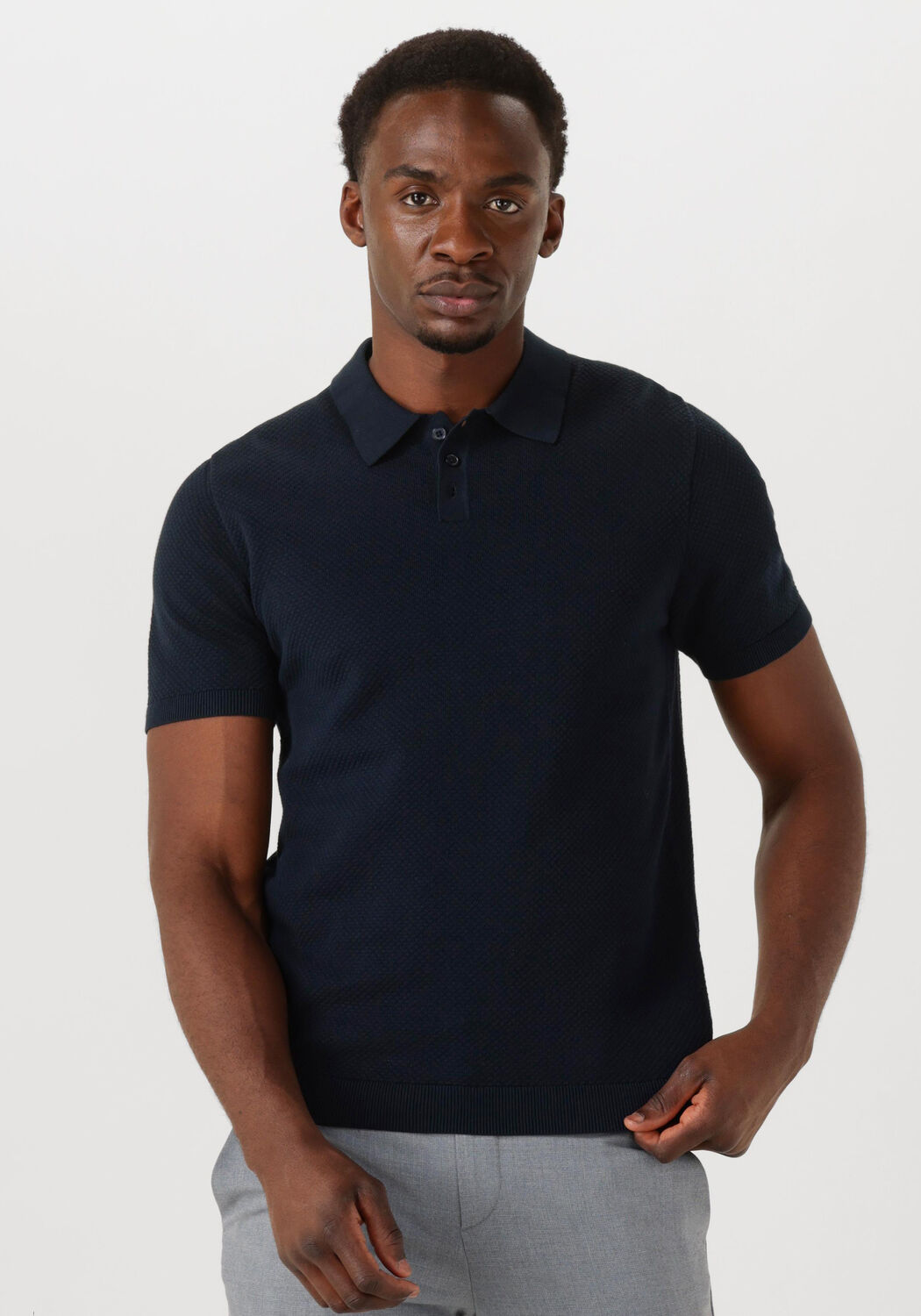 Drykorn Polo Heren Triton 420187, Maat: L, Kleur: Donkerblauw