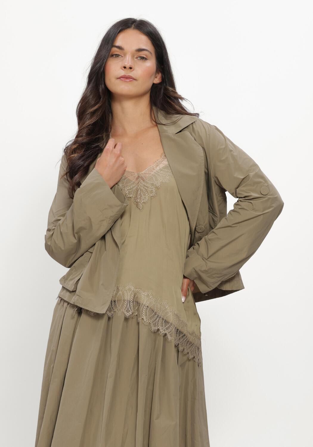 Khaki LUISA CERANO Top TAFT-BLOUSONJACKE - large