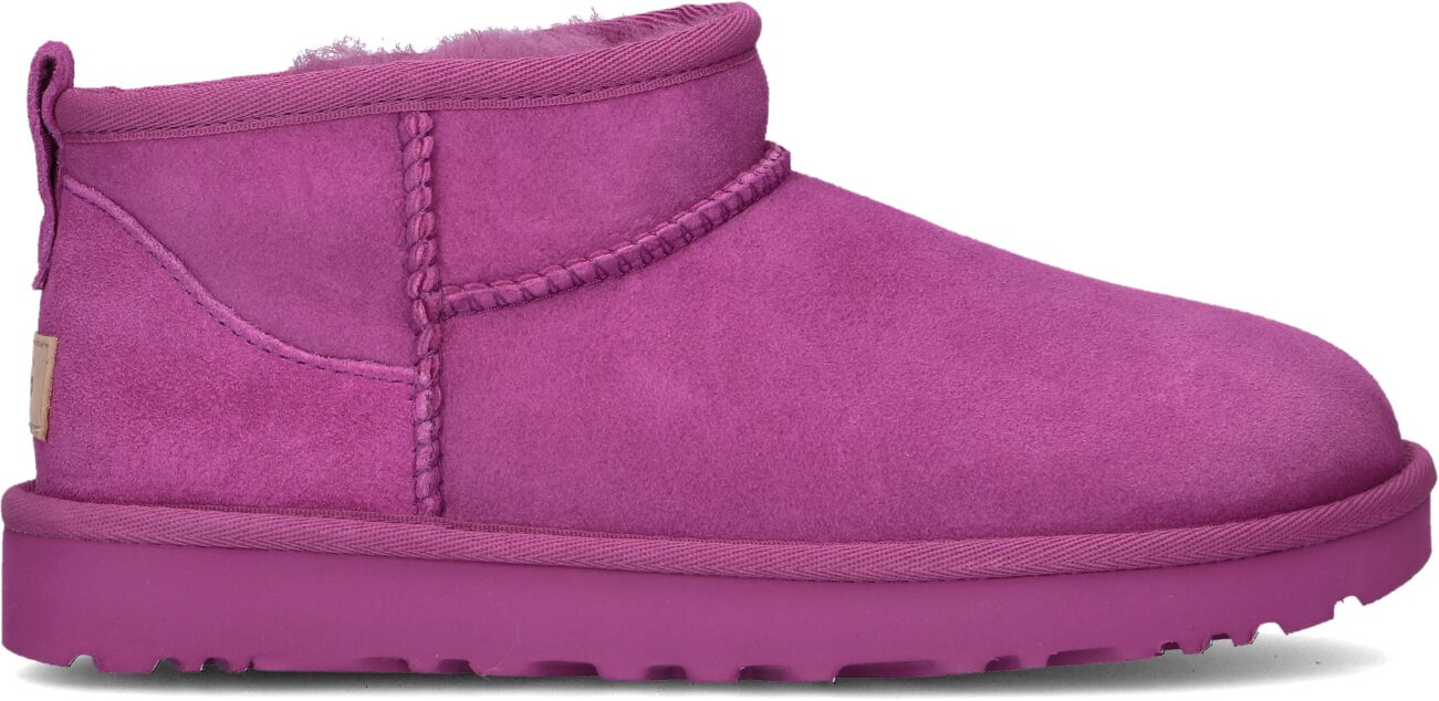 UGG Vachtlaarzen Dames W Classic Ultra Mini, Maat: 38, Materiaal: Suède, Kleur: Fuchsia
