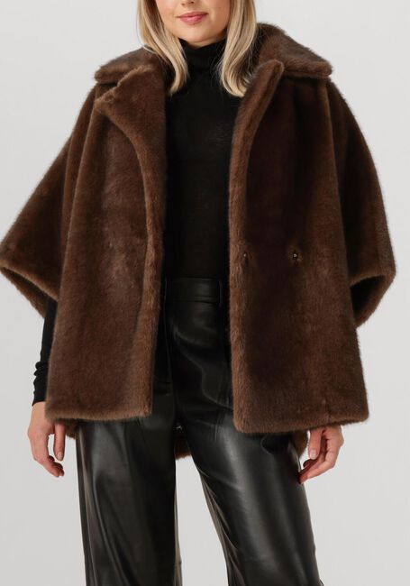 Bruine ALTER EGO Faux fur jas ELIN - large