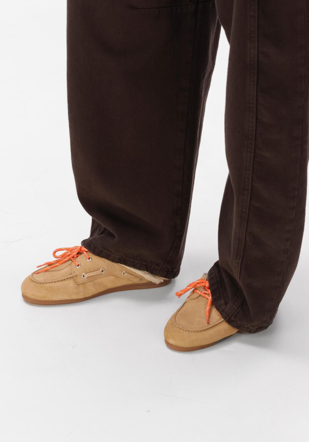 Camel POSA Loafers BOAT LOAFER MULE FUR - large