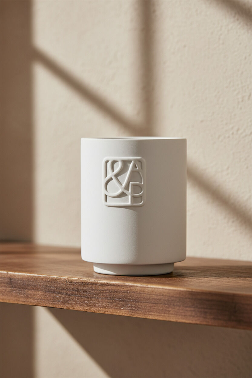 Witte AUGUST & PIERS Geurkaarsen MUSE 90GR - SCENTED CANDLE - large