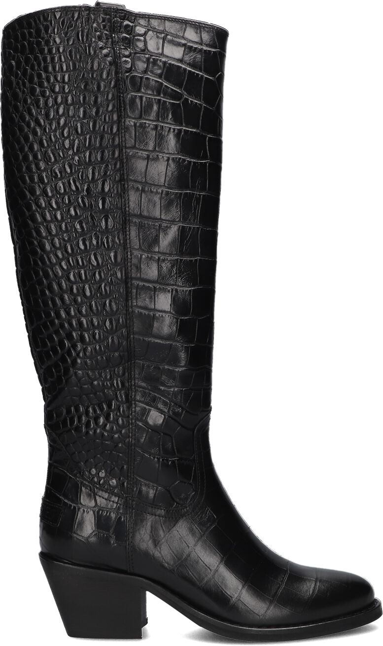 Shabbies Hoge Laarzen Dames Juul Mid Boot, Maat: 40, Materiaal: Leer, Kleur: Zwart