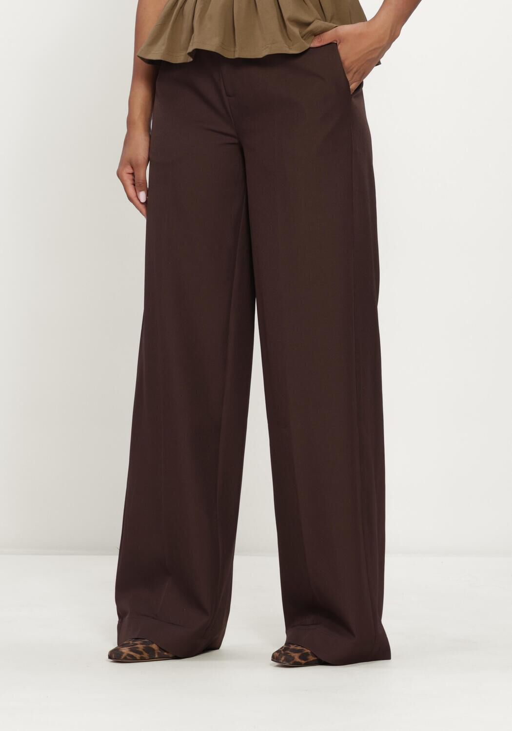 Bruine CO'COUTURE Broeken LUNACC WIDE PANT - large