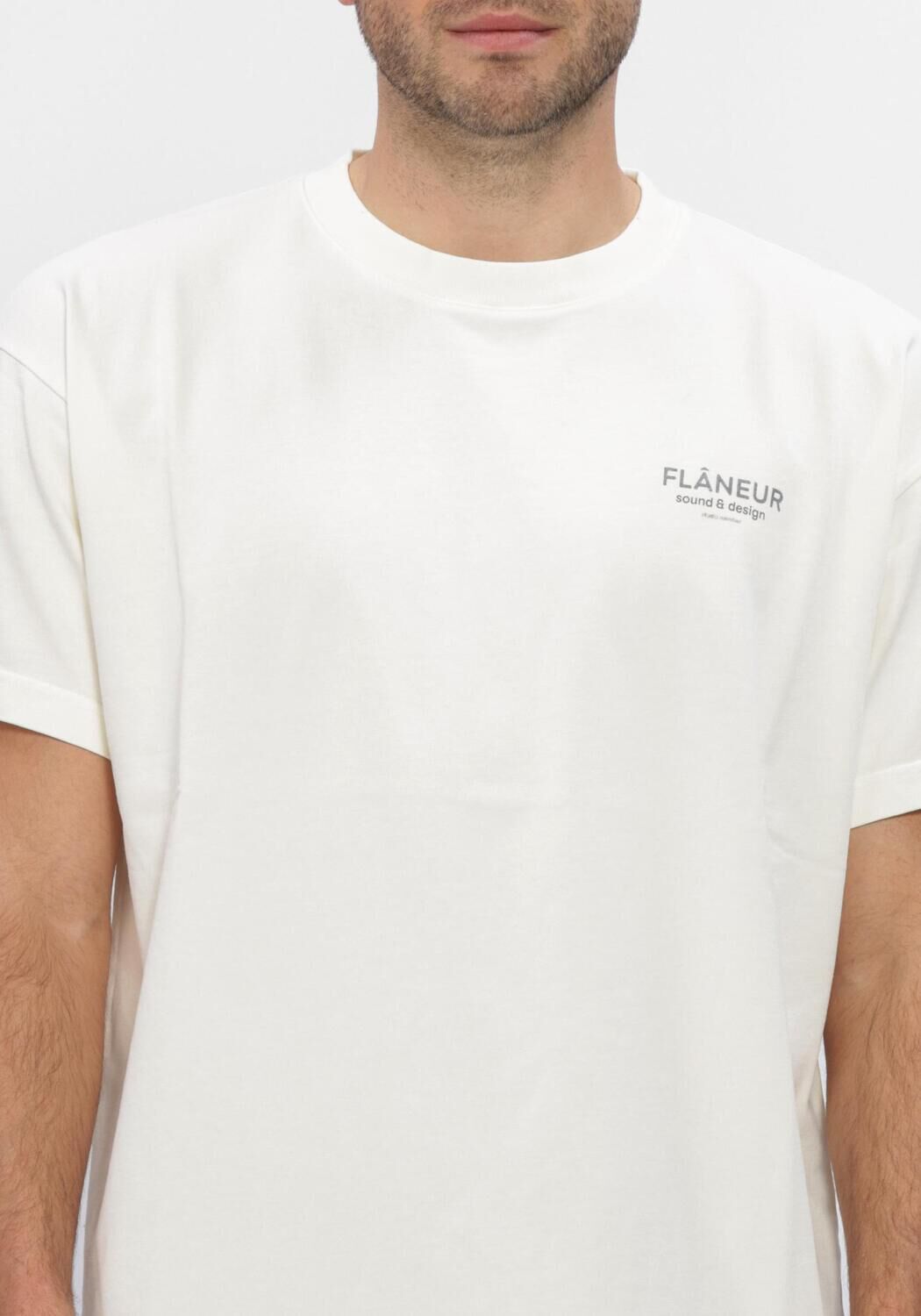 Witte FLANEUR T-shirt SOUND + DESIGN LONGSLEEVE WASHED - large