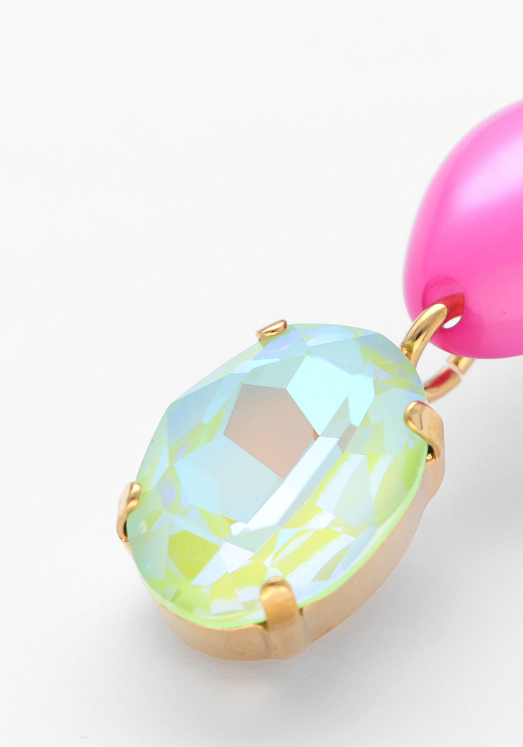 Fuchsia LOTT. GIOIELLI Sieraad CE SW OVAL WITH OVAL STRASS PENDANT M - large