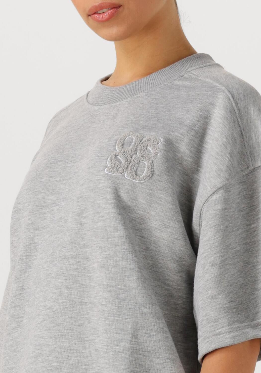 Lichtgrijze DANTE6 Sweater ROGUE KIMONO SLEEVE SWEATER - large