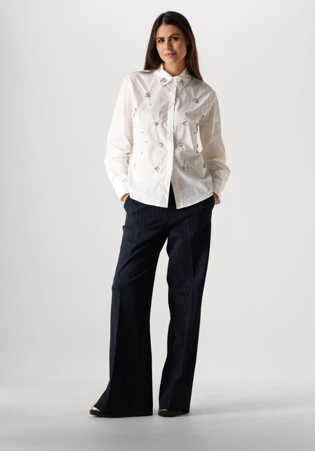 Witte SUMMUM Blouses BLOUSE CRISPY POPLIN DIAMANTS - large