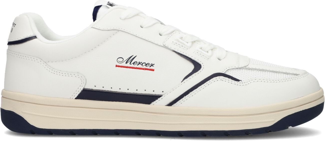 Mercer Amsterdam Lage Sneakers Heren The Player Men, Maat: 42, Materiaal: Leer, Kleur: Wit