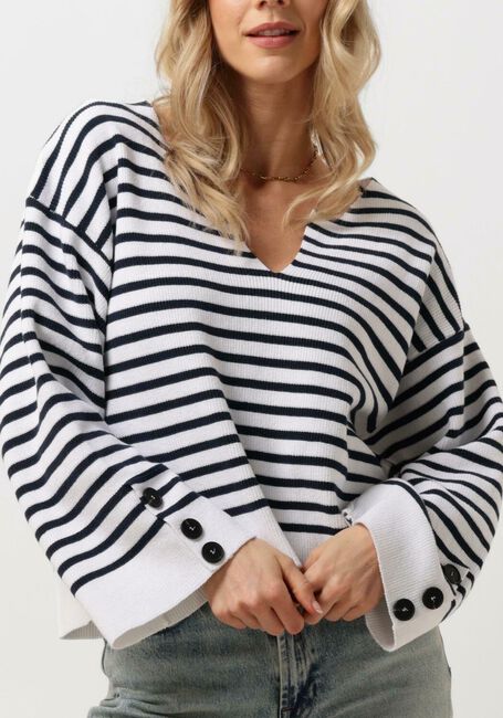 Gebroken wit SUMMUM Trui OVERSIZED SAILOR SWEATER NAUTICAL KNIT - large