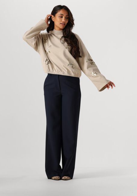 Beige SUMMUM Trui CROPED EMBELLISHED - large