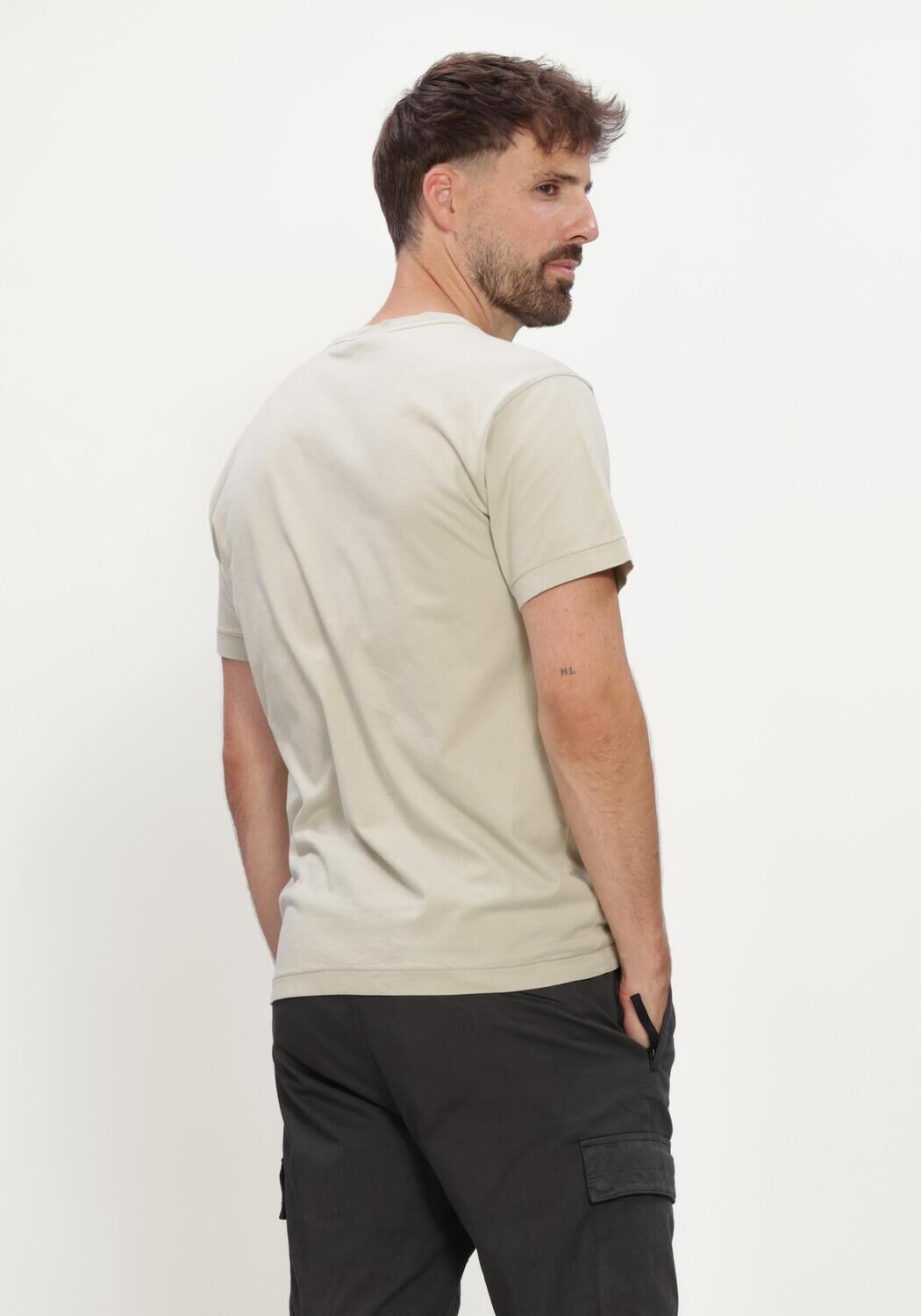 Beige STONE ISLAND T-shirt SS T-SHIRT S0013 - large