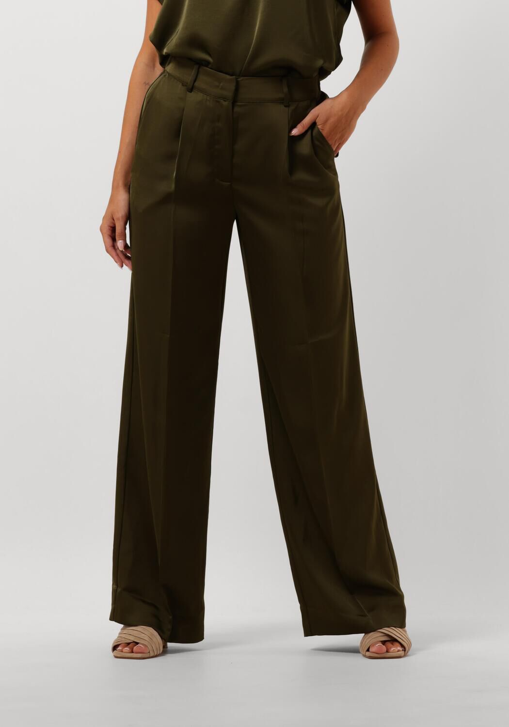 Dante6 Pantalon Dames Zijden Broek, Maat: 42, Kleur: Donkergroen