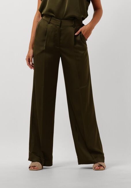 Donkergroene DANTE6 Pantalon ZIJDEN BROEK - large