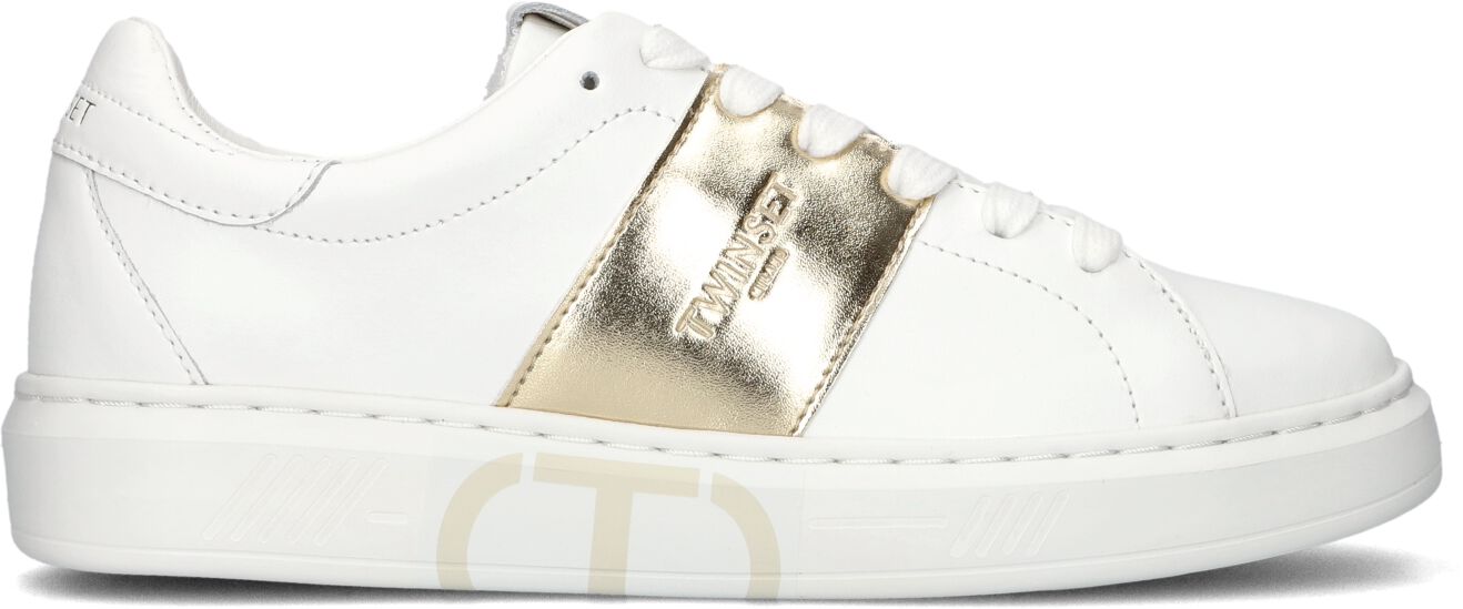 Twinset Milano Lage Sneakers Dames 241tcp010, Maat: 39, Materiaal: Leer, Kleur: Wit