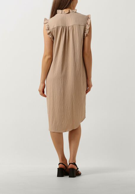 Taupe CO'COUTURE Mini jurk SUEDA FRILL DRESS - large