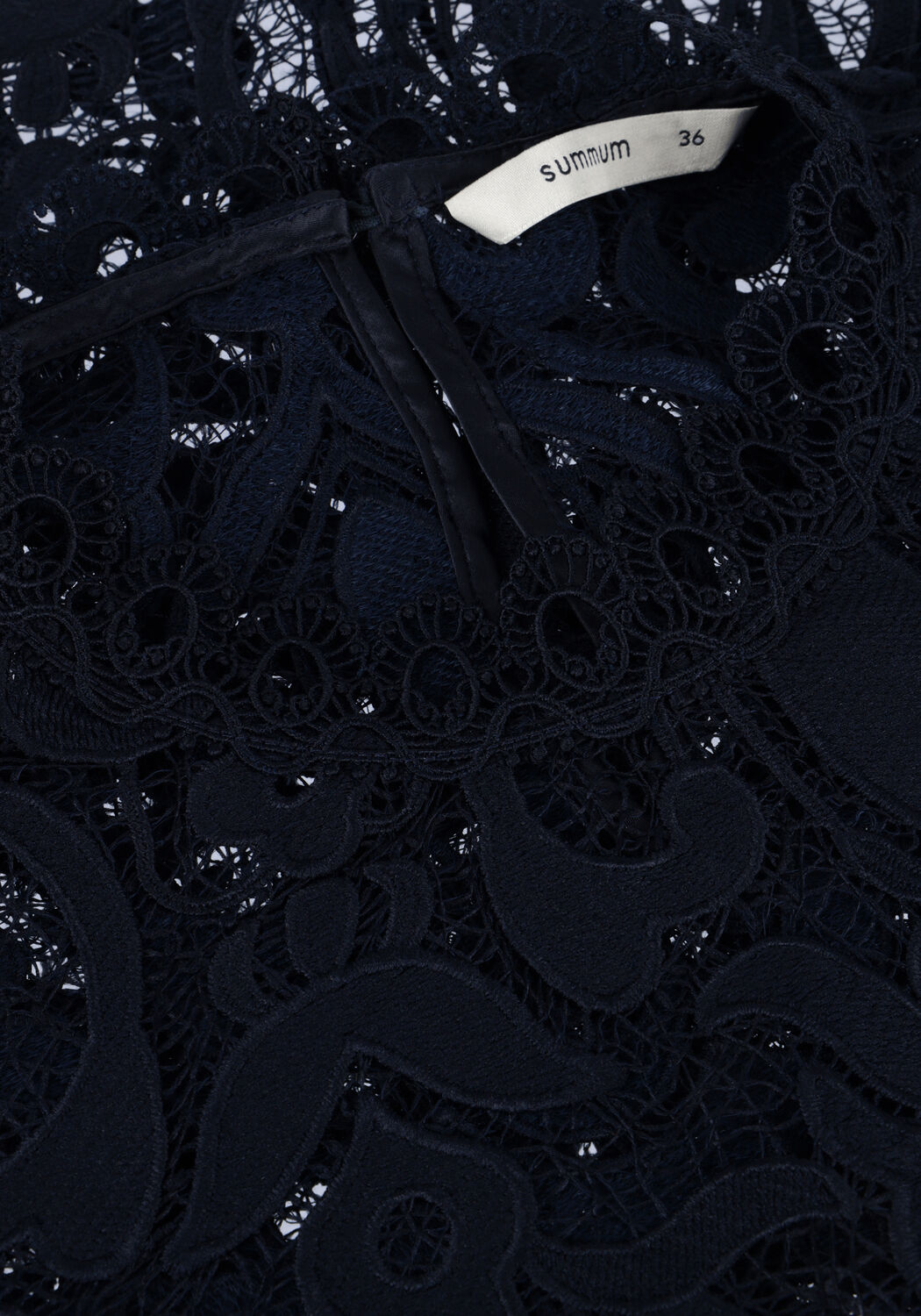 Donkerblauwe SUMMUM Top SHORT SLEEVE TOP LACE - large