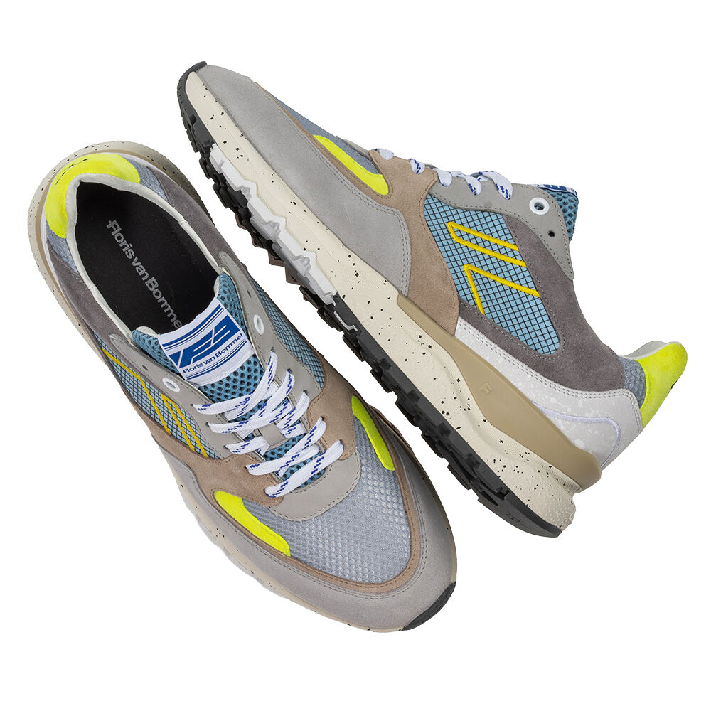 Blauwe FLORIS VAN BOMMEL Lage sneakers SFM-10243 DE TREENER - medium