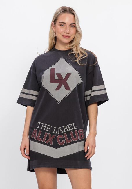 Grijze ALIX THE LABEL T-shirt LADIES KNITTED SPORTY T-SHIRT DRESS - large