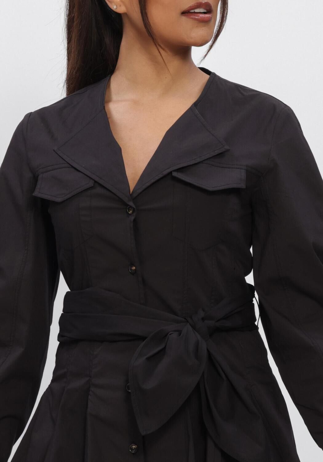 Zwarte GANNI Mini jurk MINI SHIRT DRESS - large