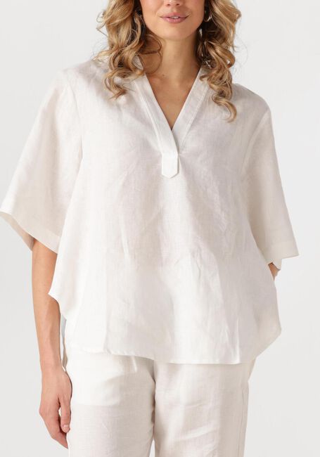 Witte RESORT FINEST Top SHORT SLEEVE BLOUSE - large
