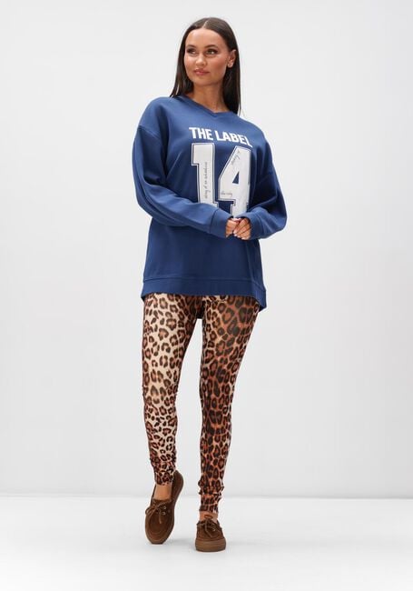 Blauwe ALIX THE LABEL Sweater LADIES KNITTED SPORTS SWEATER - large