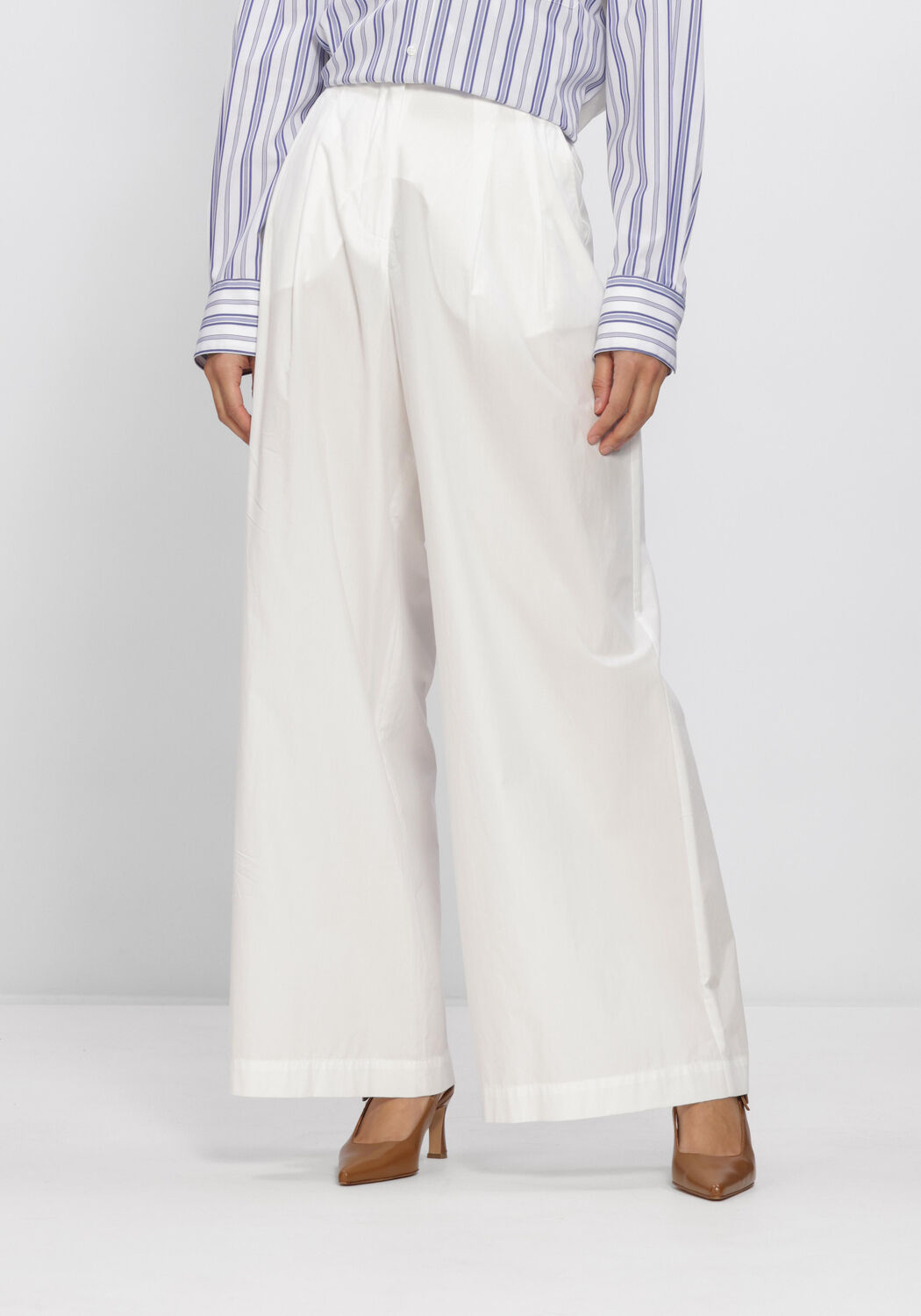 Witte MAX MARA Broeken LONG TROUSER - large