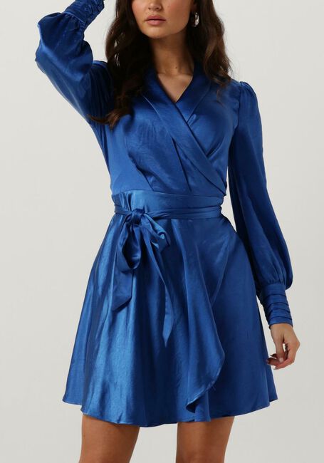 Blauwe NOTRE-V Mini jurk NV-DORIS SATIN DRESS - large
