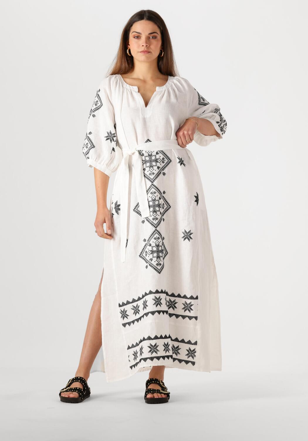 Greek Archaic Kori Maxi Jurk Dames 230652, Maat: S, Kleur: Wit afbeelding 1
