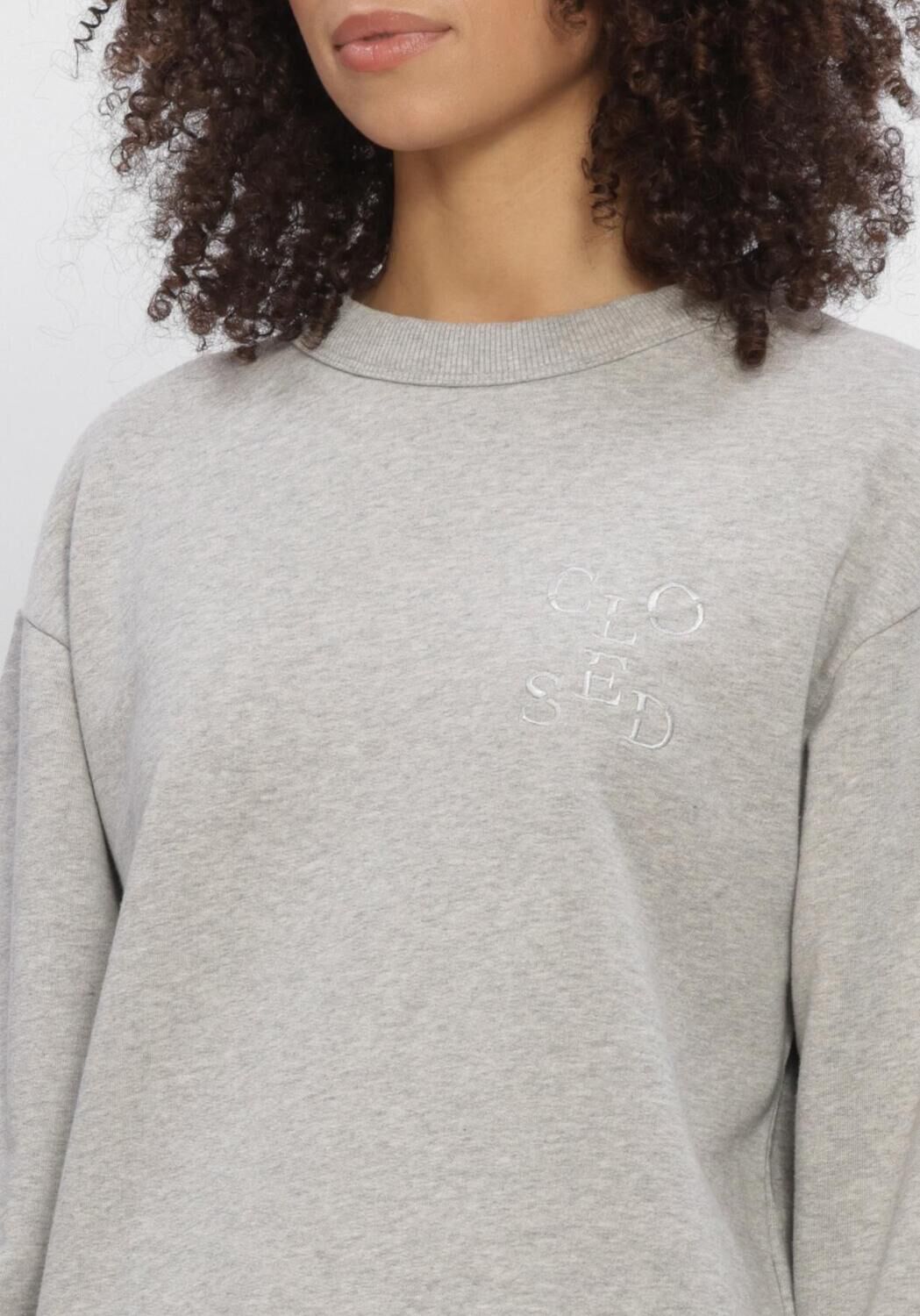 Lichtgrijze CLOSED Sweater EMBROIDERED SWEATSHIRT - large