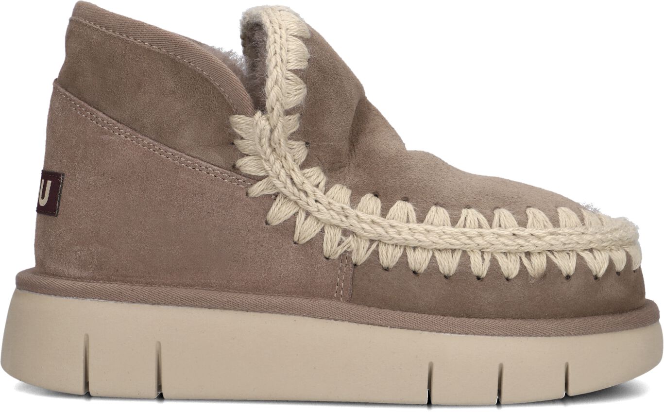 Mou Vachtlaarzen Dames Eskimo Bounce Sneaker, Maat: 36, Materiaal: Suède, Kleur: Taupe