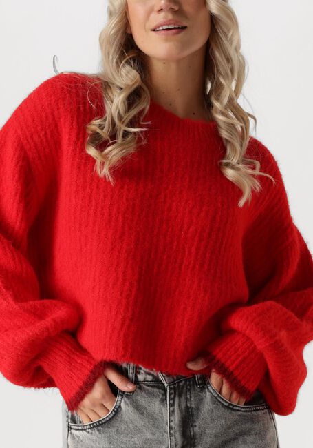 Rode CO'COUTURE Truien/vesten CORALEE CROP KNIT - large