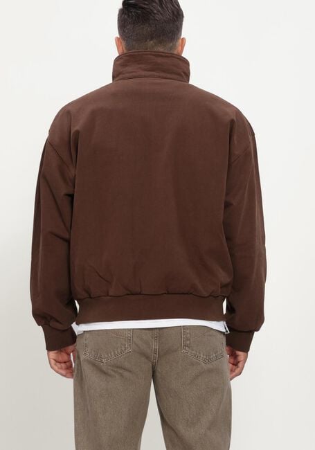 Bruine BRAM'S FRUIT Trui SCRIPT LOGO QUARTER ZIP - large