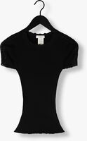 Zwarte ROSEMUNDE T-shirt BENITA SILK T-SHIRT W/ LACE - medium