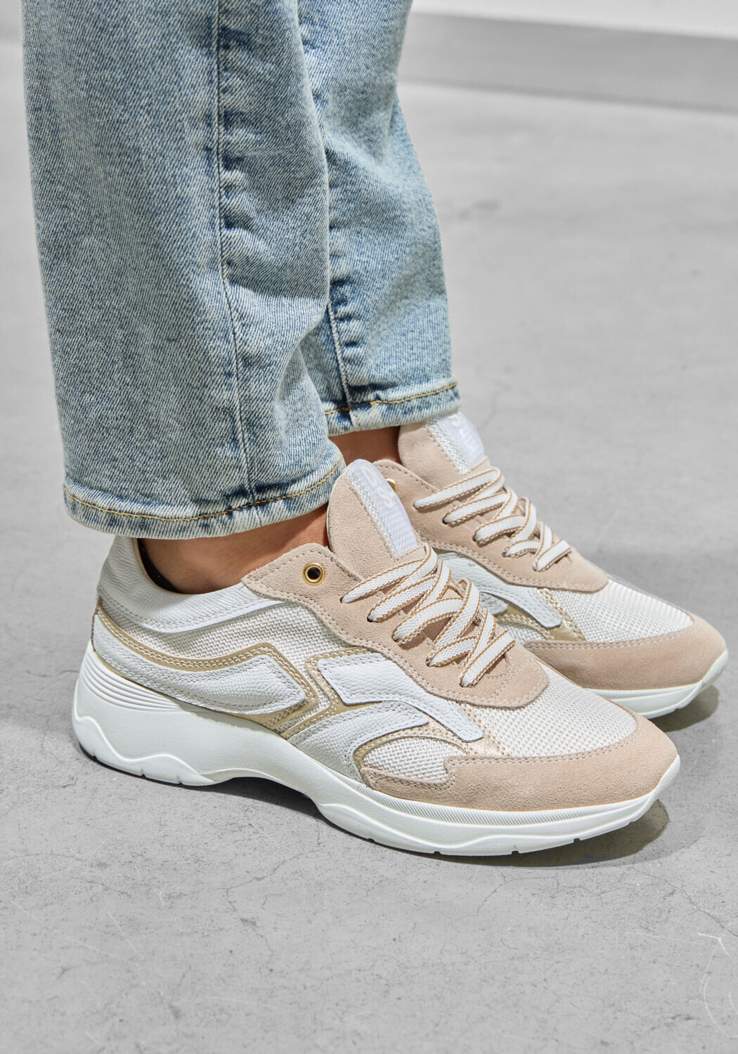 Beige DL SPORT Lage sneakers 6540 - medium