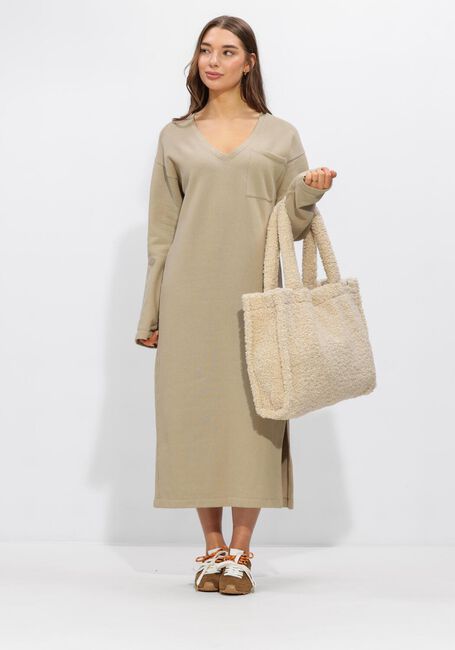 Beige PENN & INK Midi jurk DRESS PRINT - large