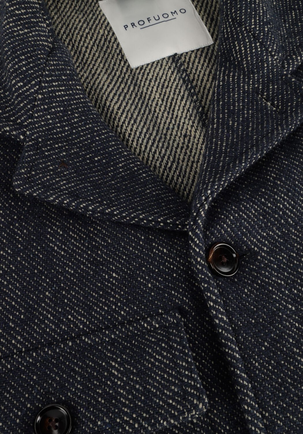 Donkerblauwe PROFUOMO Overshirt OVERSHIRT TWILL N - large