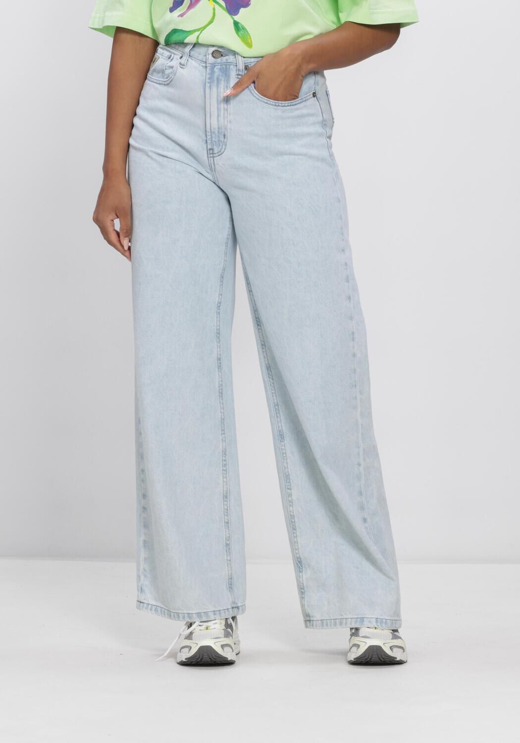Lichtblauwe LOIS JEANS Wijde broek SKATER LOOSE Z - large