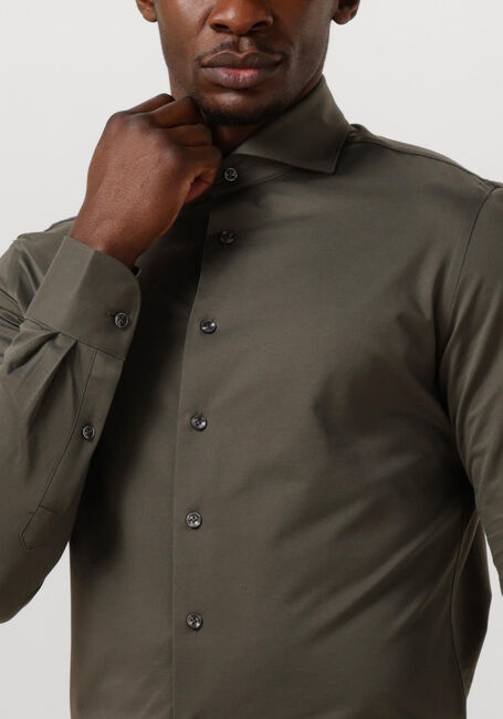 Groene PROFUOMO Klassiek overhemd SHIRT X-CUTAWAY SC SF JAPANESE KNITTED - large