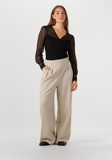 Zwarte ROSEMUNDE Top BEATHA LS REGULAR V-NECK - large