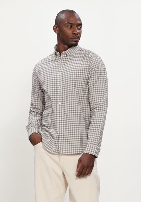 Bruine LES DEUX Casual overhemd TWO TONE MINI CHECK SHIRT - large