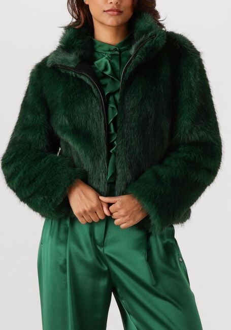 Donkergroene MARC CAIN COLLECTION Faux fur jas ZC 12.07 W64 - large