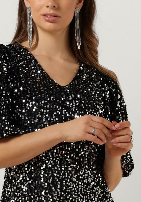 Zwarte CO'COUTURE Mini jurk SERENACC SEQUIN DRESS - large